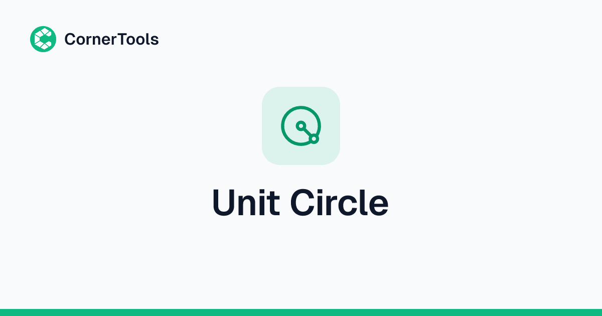 Unit Circle: Interactive Chart, Exact Values — CornerTools